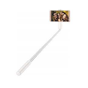 Луксозен селфи стик с LED подсветка и Bluetooth бутон оригинален Huawei Selfie Stick With LED Light CF33 бял